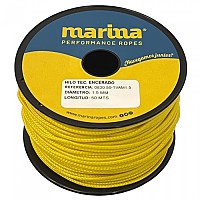 [해외]MARINA PERFORMANCE ROPES 왁스 칠한 기술 스레드 꼰 로프 50 m 10139175345 Yellow