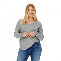 [해외]ONLY CARMAKOMA 브이넥 스웨터 Margareta 139296753 Medium Grey Melange