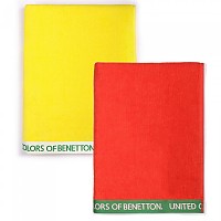 [해외]BENETTON 비치 타월 2 단위 139400829 Red / Yellow