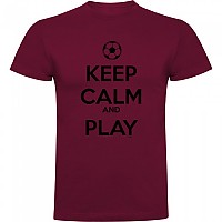 [해외]KRUSKIS Keep Calm And Play Football 반팔 티셔츠 3139292439 Dark Red