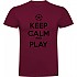 [해외]KRUSKIS Keep Calm And Play Football 반팔 티셔츠 3139292439 Dark Red