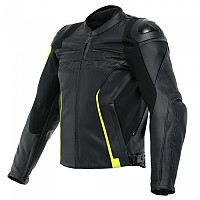[해외]다이네즈 VR46 Curb Leather Jacket 9139521669 Black / Fluo Yellow