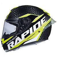 [해외]MT 헬멧 카본 풀 페이스 헬멧 Rapide 프로 9137091123 Gloss Fluor Yellow / Black / White