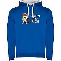 [해외]KRUSKIS Born To Ride Two-Colour 후드티 1139695341 Royal Blue / White