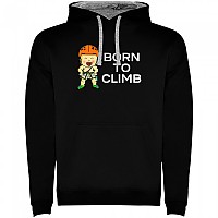 [해외]KRUSKIS 후드티 Born To Climb Two-Colour 4139695319 Black / Grey