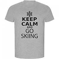 [해외]KRUSKIS ECO 반팔 티셔츠 Keep Calm And Go 스키ing 5139685071 Heather Grey