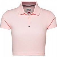 [해외]타미 진 Essential Cropped Rib 반팔 폴로 셔츠 139612615 Faint Pink