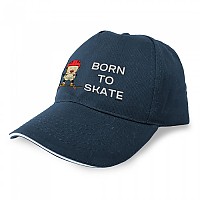 [해외]KRUSKIS 캡 Born To Skate 14139809367 Marine Blue