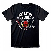 [해외]HEROES Official Stranger Things Hellfire Club 로고 Black 반팔 티셔츠 139788974 Black