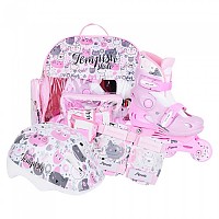 [해외]TEMPISH 인라인 스케이트 Kitty+프로텍터s+헬멧 14139823622 Pink