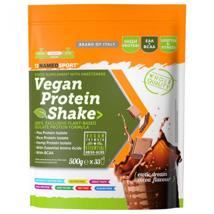 [해외]NAMED SPORT 단백질 쉐이크 Vegan 500g 이그 조틱 꿈 코코아 7139781124 Green