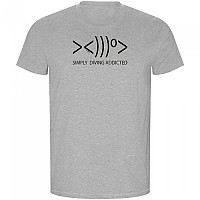 [해외]KRUSKIS Simply Diving Addicted ECO 반팔 티셔츠 10139995933 Heather Grey