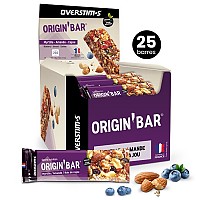 [해외]OVERSTIMS 캐슈와 땅콩 에너지 바 상자 Origin Bar 25 단위 4138761212 Brown /Yellow