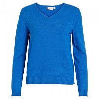 [해외]VILA 브이넥 스웨터 Ril 139726489 Lapis Blue / Detail Dark Melange