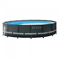 [해외]인텍스 지상 수영장 위의 둥근 강철 프레임 Ultra XTR 488x122 cm 6139907125 Grey / Blue
