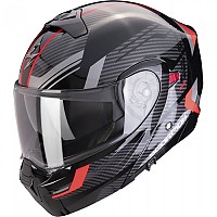 [해외]SCORPION EXO-930 EVO Sikon 모듈형 헬멧 9139987921 Black / Silver / Red