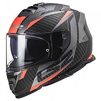 [해외]LS2 FF800 Storm II Racer 풀페이스 헬멧 9140233751 Matt Titanium Orange