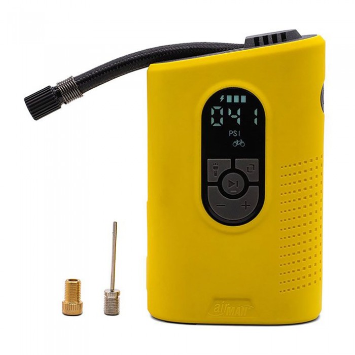[해외]AIRMAN CICLO 충전식 배터리 탑재 휴대용 에어 컴프레서 1140105549 Yellow