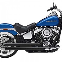 [해외]KESSTECH 슬립온 머플러 ESE 2-2 Harley Davidson FLDE 1750 ABS 소프트ail Deluxe 107 Ref:188-5104-765 9140124214 Black