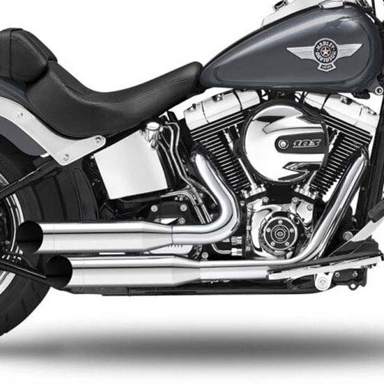 [해외]KESSTECH 슬립온 머플러 ESE 2-2 Harley Davidson FLSTC 1690 ABS Heritage 소프트ail Classic Ref:173-5109-749 9140124259 Chrome