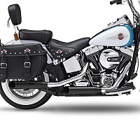 [해외]KESSTECH 슬립온 머플러 ESM2 2-2 Harley Davidson FLSTC 1584 Heritage 소프트ail Classic Ref:072-2112-769 9140124324 Black