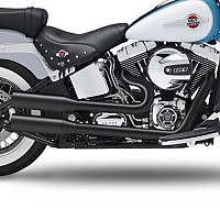 [해외]KESSTECH 슬립온 머플러 ESM2 2-2 Harley Davidson FLSTC 1584 Heritage 소프트ail Classic Ref:085-5108-757 9140124327 Black