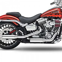 [해외]KESSTECH 슬립온 머플러 ESM2 2-2 Harley Davidson FLSTNSE 1800 ABS 소프트ail Deluxe CVO Ref:111-2112-715 9140124338 Chrome