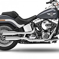 [해외]KESSTECH ESM3 2-2 Harley Davidson FLSTF 1690 Fat Boy Ref:120-2122-715 슬립온 머플러 9140124387 Chrome