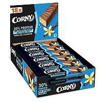[해외]CORNY 바닐라로 덮인 상자 단백질 바 ~와 함께 Chocolate 30% 단백질 그리고 아니요 추가됨 설탕 50g 18 단위 4140218936 Multicolor