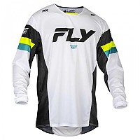 [해외]FLY RACING Kinetic Prix 롱 슬리브 T-셔츠9140293918 Black / Neon Yellow / White