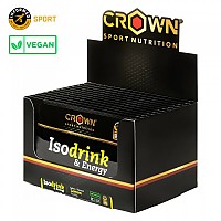 [해외]CROWN SPORT NUTRITION 등장성 음료 분말 향낭 상자 Isodrink & Energy 32g 12 단위 레몬 7140367353 Black