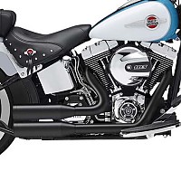 [해외]KESSTECH 슬립온 머플러 ESM2 2-2 Harley Davidson FLST 1450 Heritage 소프트ail Ref:084-5109-757 9140124317 Black