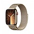 [해외]APPLE Watch Series 9 GPS+Cellular 45 mm 7140371242 Gold / Steel Milanese
