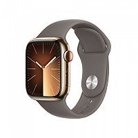 [해외]APPLE Series 9 GPS+Cellular 41 mm watch 4140371236 Gold / Steel Clay