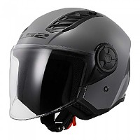 [해외]LS2 OF616 에어flow II 오픈 페이스 헬멧 9140233924 Solid Nardo Grey
