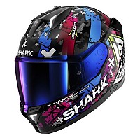 [해외]샤크 Skwal I3 Hellcat 풀페이스 헬멧 9140367320 Black / Chrome / Blue