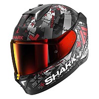 [해외]샤크 Skwal I3 Hellcat 풀페이스 헬멧 9140367322 Black / Chrome / Red