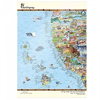 [해외]AWESOME MAPS 포스터 West Coast Map 9138782034 Multicolour