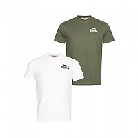 [해외]LONSDALE Blairmore 반팔 티셔츠 2 단위 7140366812 Green / White