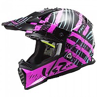 [해외]LS2 모토크로스 헬멧 MX437 Fast Evo Verve 9138387754 Black / Fluo Pink