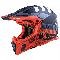[해외]LS2 모토크로스 헬멧 MX437 Fast Evo XCode 9137865451 Matt Fluo Orange / Blue