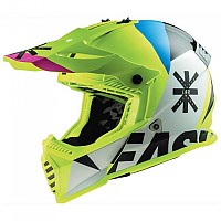 [해외]LS2 모토크로스 헬멧 MX437 Fast Evo 헤비 9139368595 White / High Visibility Yellow