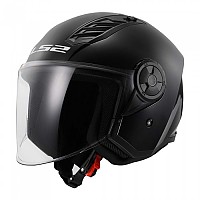 [해외]LS2 오픈 페이스 헬멧 OF616 에어flow II 9140233921 Solid Glossy Black
