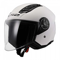[해외]LS2 OF616 에어flow II 오픈 페이스 헬멧 9140233922 Solid Glossy White