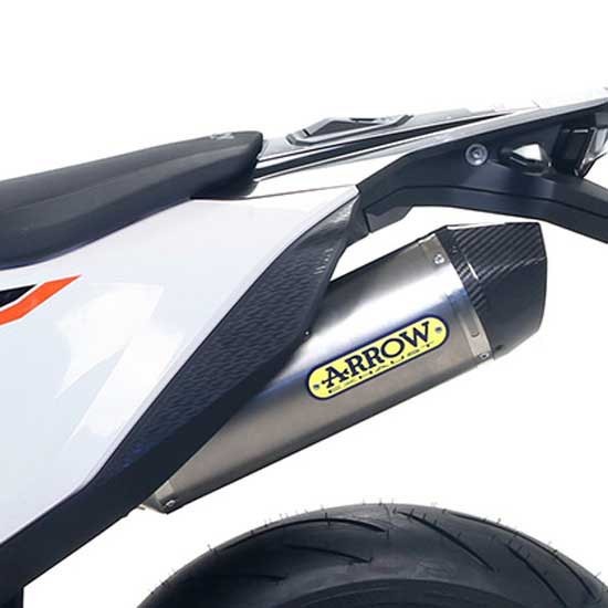 [해외]ARROW Race-테크 티타늄 머플러 카본 엔드캡付き KTM 690 SMC R / 690 Enduro R ´19-21 9140449069 Silver