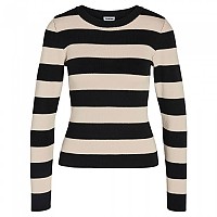 [해외]NOISY MAY 오 넥 스웨터 Jaz 140451049 Black / Stripes Oatmeal