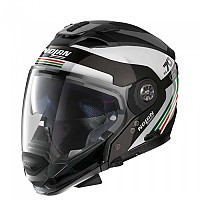 [해외]놀란 N70-2 GT Jetpack N-COM 컨버터블 헬멧 9140469226 Metal Black / White / Tricolour / Italian Flag