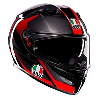 [해외]AGV 풀페이스 헬멧 K3 9140462503 Striga Black / Grey / Red