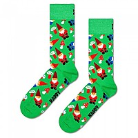 [해외]HAPPY SOCKS Christmas Gnome Half 긴 양말 140561036 Green