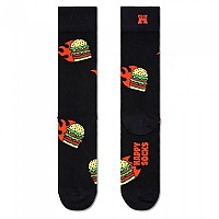 [해외]HAPPY SOCKS Flaming Burger Half 긴 양말 140561049 Black